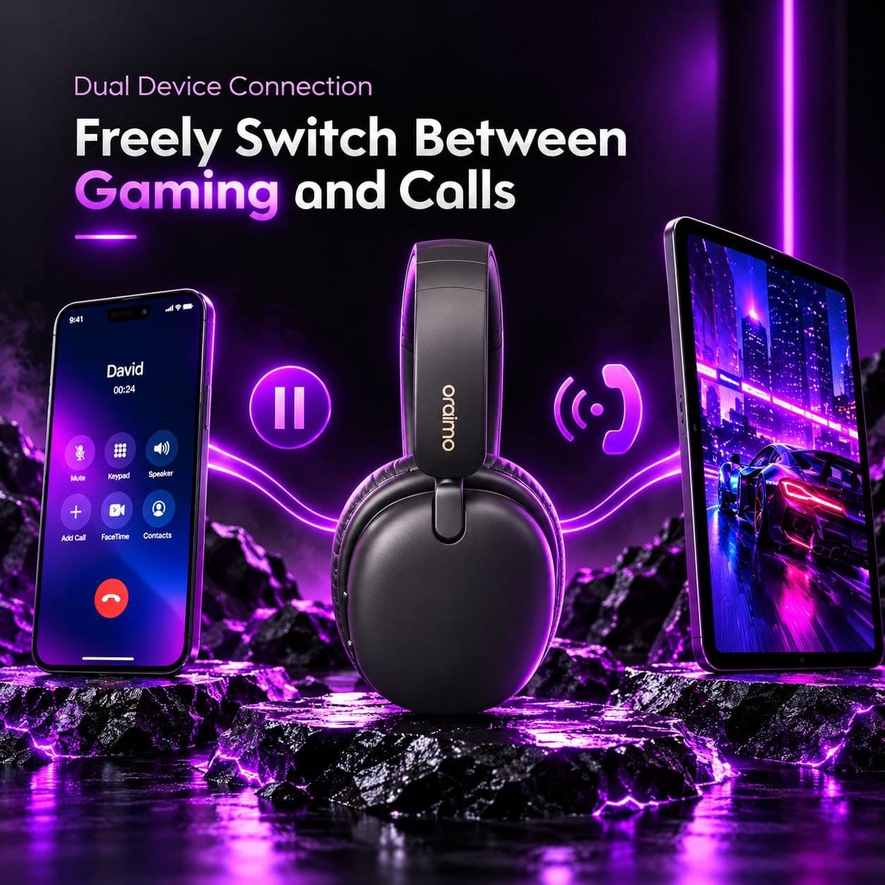 Oraimo BoomPop Lite oraimo BoomPop Lite ENC Headphones