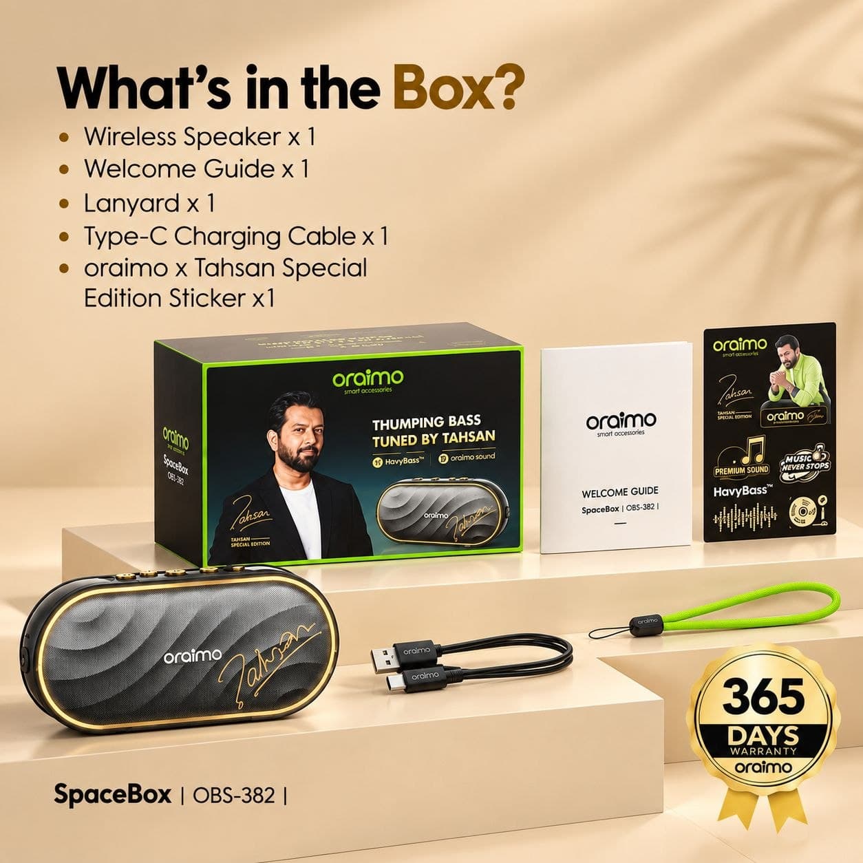 Oraimo SpaceBox 8W FM Wireless Speaker