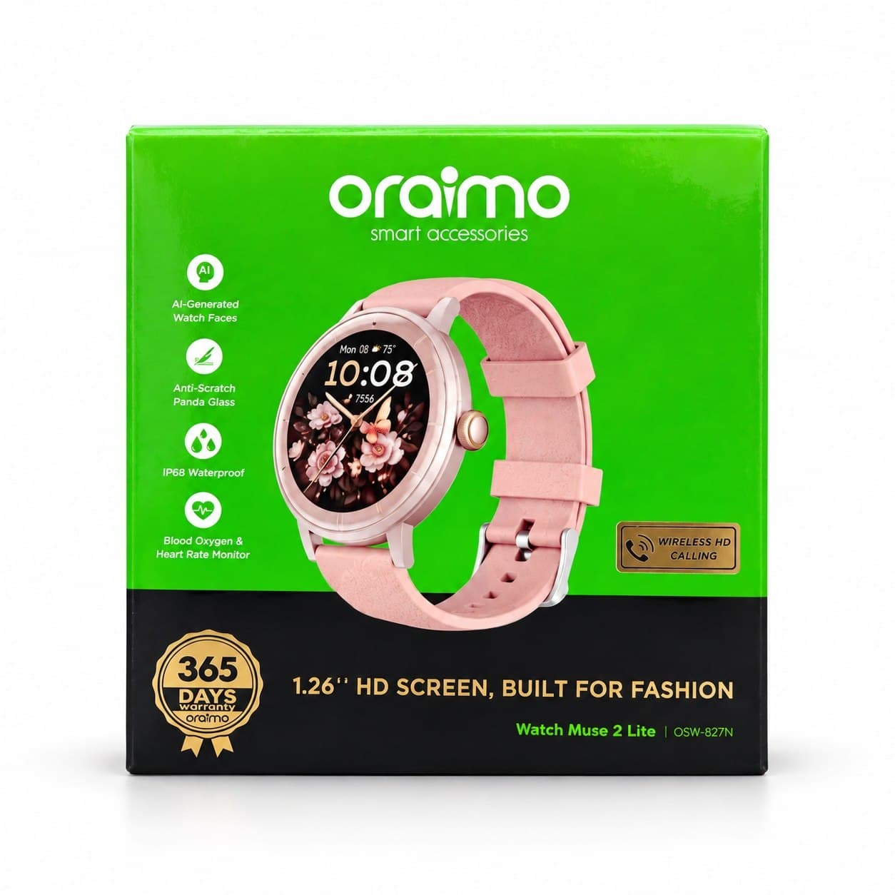 Oraimo Watch Muse 2 Lite 1.26'' IP68 Chic Versatile Smart Watch