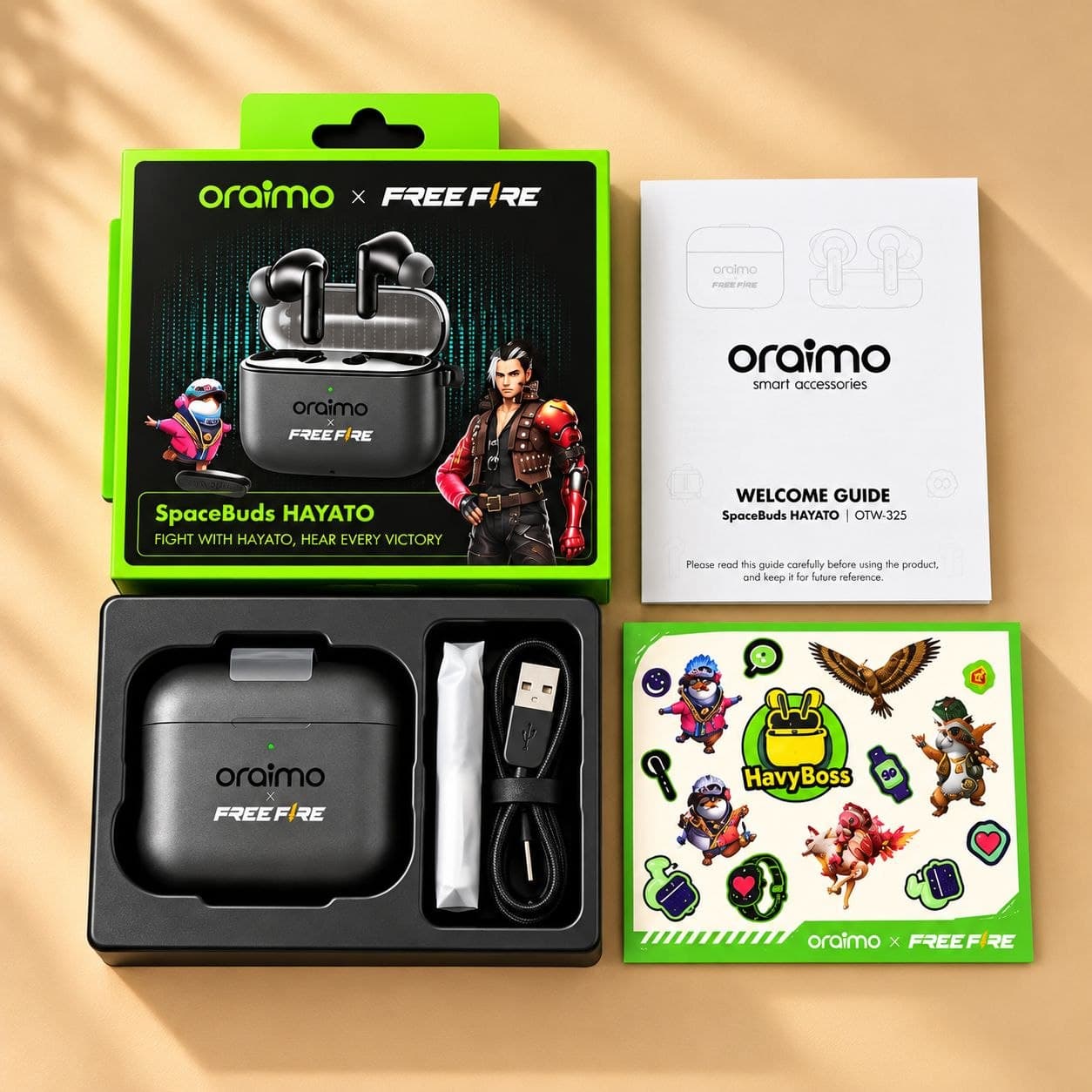 Oraimo SpaceBuds HAYATO Voice Prompt Long-Lasting True Wireless Earbuds
