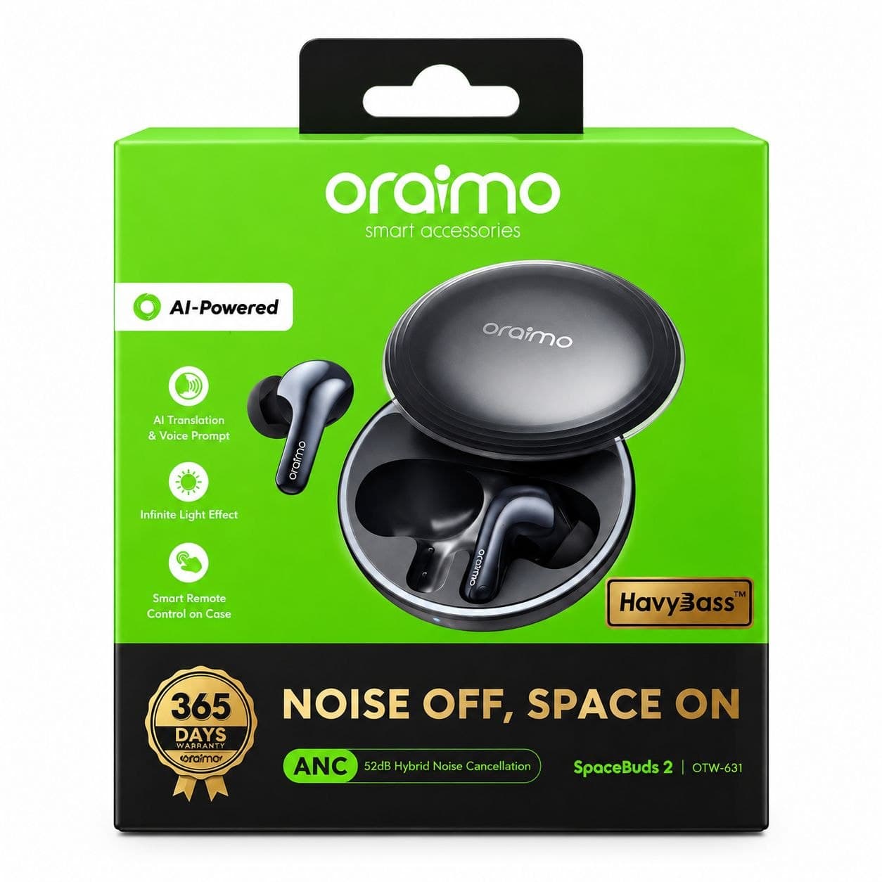Oraimo SpaceBuds 2 AI Smart 45hrs Playtime True Wireless Earbuds