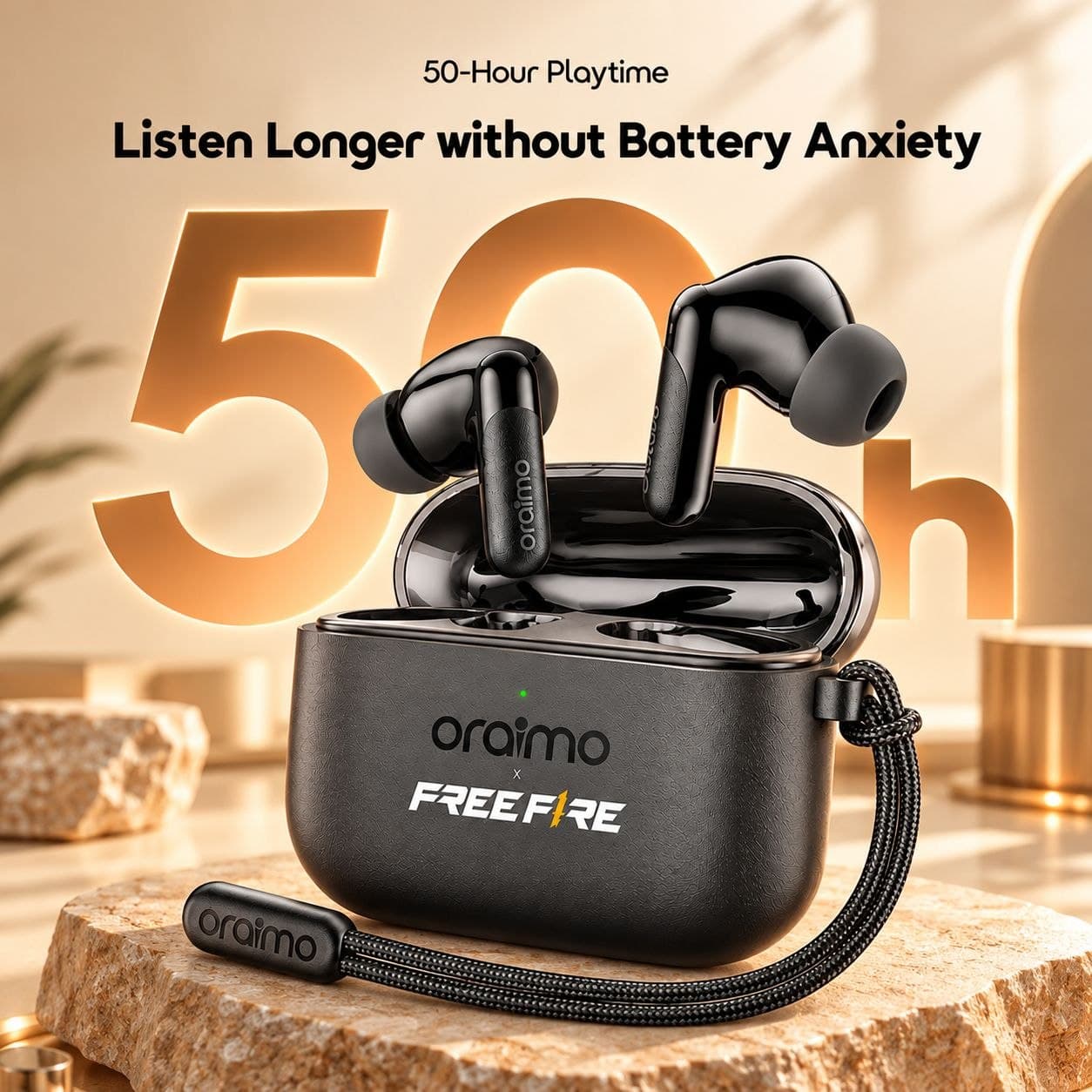 Oraimo SpaceBuds HAYATO Voice Prompt Long-Lasting True Wireless Earbuds
