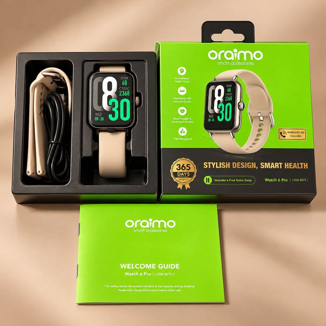 Oraimo Watch 6 Pro 1.69'' Full Touch Smart Watch